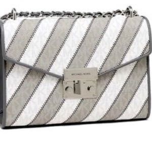 Michael Kors PRL Grey Multi MD Flap Shoulder